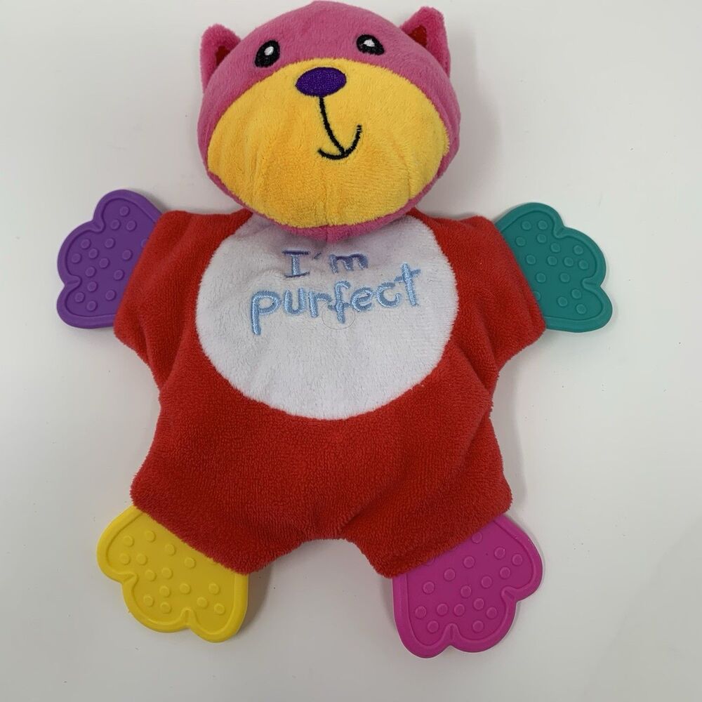 Cribmates Baby Teether Lovey Cat I'm Purfect Plush Toy